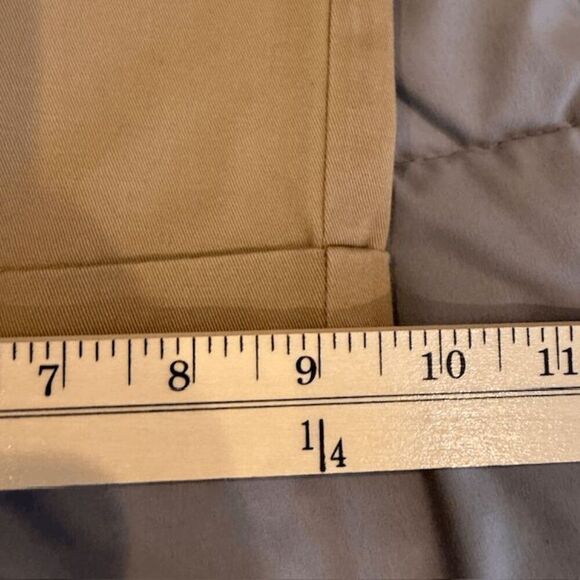 Dockers Odyssey Twill Khaki Trousers Chino Cuffed Pleated Tan Beige Size 36x31 - Picture 12 of 13